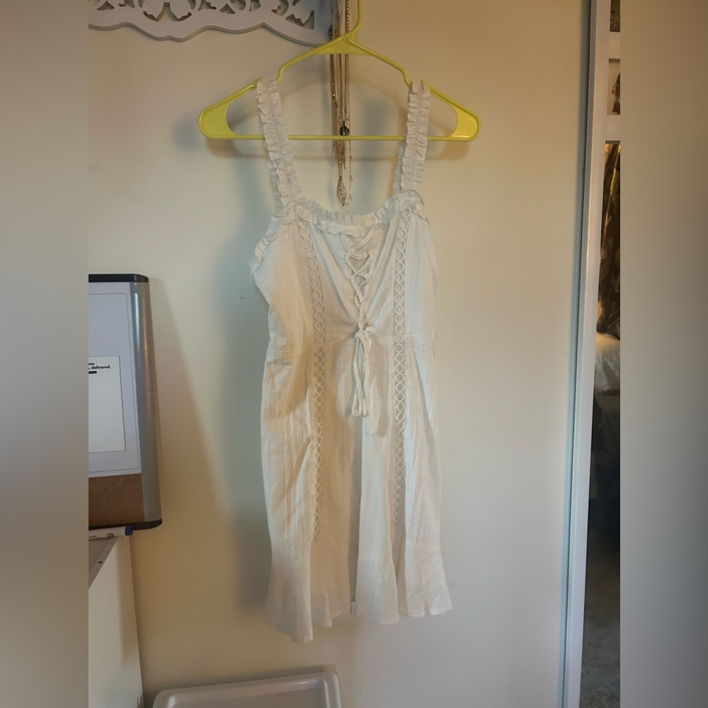 White Tied Front Sundress